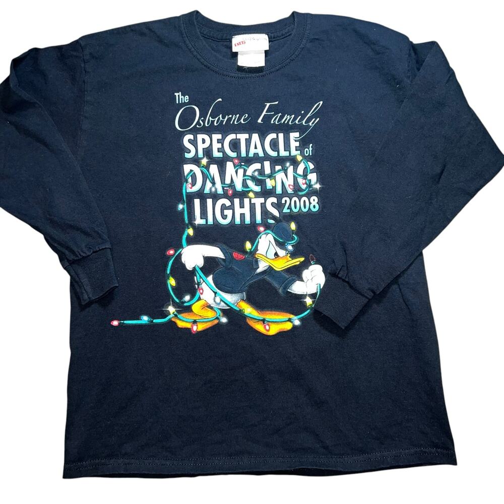 Disney Parks Osborne Family Spectacle of Lights Donald Duck  T Shirt youth Med